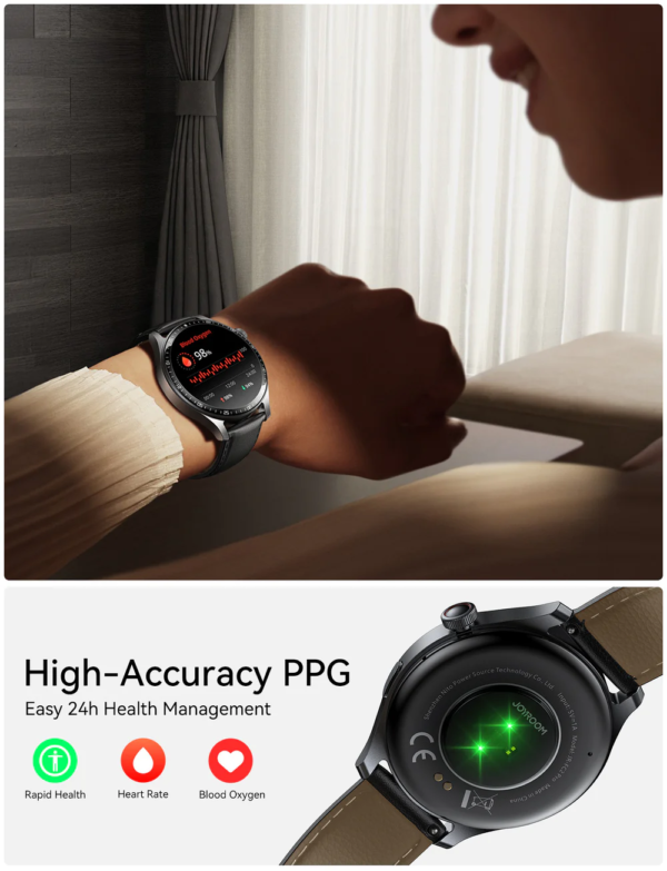 JOYROOM JR-FC2 Pro Classic Series Smart Watch – Moonlight Silver - Image 2