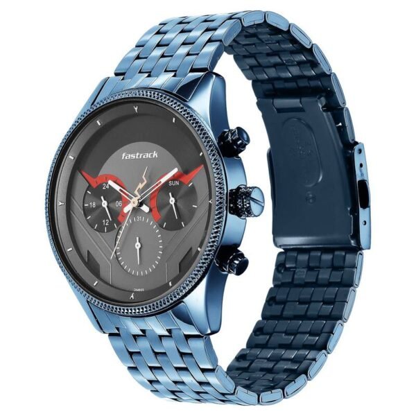 Fastrack NS3286KM03 Thor Quartz Multifunction Grey Dial Metal Strap Watch - Image 4