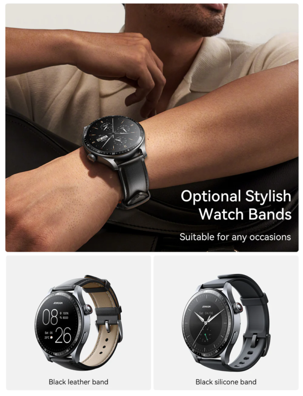 JOYROOM JR-FC2 Pro Classic Series Smart Watch – Moonlight Silver - Image 3