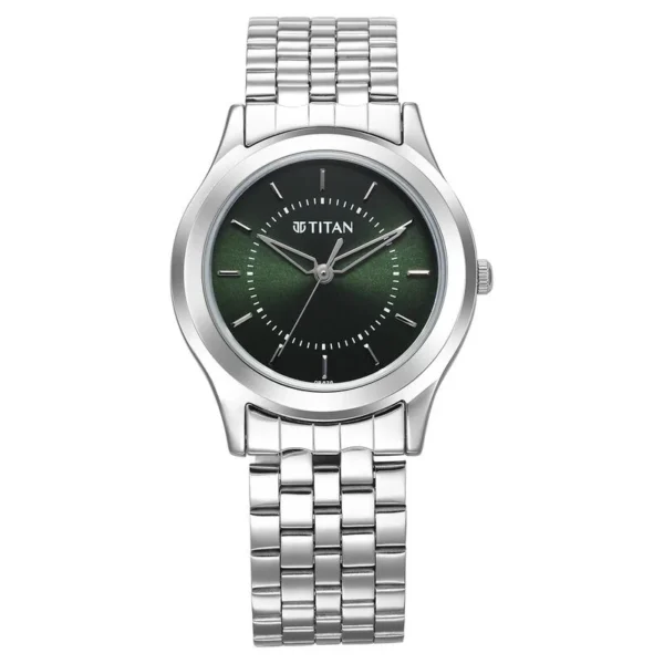 Titan Karishma Zing Quartz 1648SM01 Analog Green Dial Stainless Steel Strap Watch for MenTitan Karishma Zing Quartz 1648SM01 Analog Green Dial Stainless Steel Strap Watch for Men - Image 4