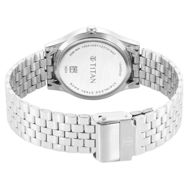 Titan Karishma Zing Quartz 1648SM01 Analog Green Dial Stainless Steel Strap Watch for MenTitan Karishma Zing Quartz 1648SM01 Analog Green Dial Stainless Steel Strap Watch for Men - Image 3