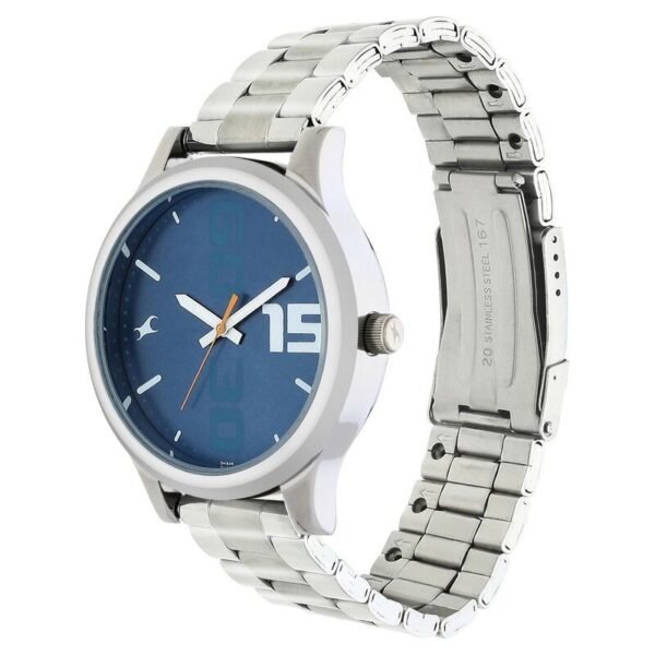 Fastrack NS38051SM05 Bold Quartz Analog Blue Dial Stainless Steel Strap Watch - Image 3