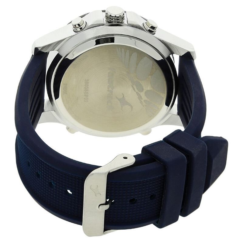 Fastrack NS38035SP02 Quartz Analog Digital Grey Dial Silicone Strap Watch - Image 3