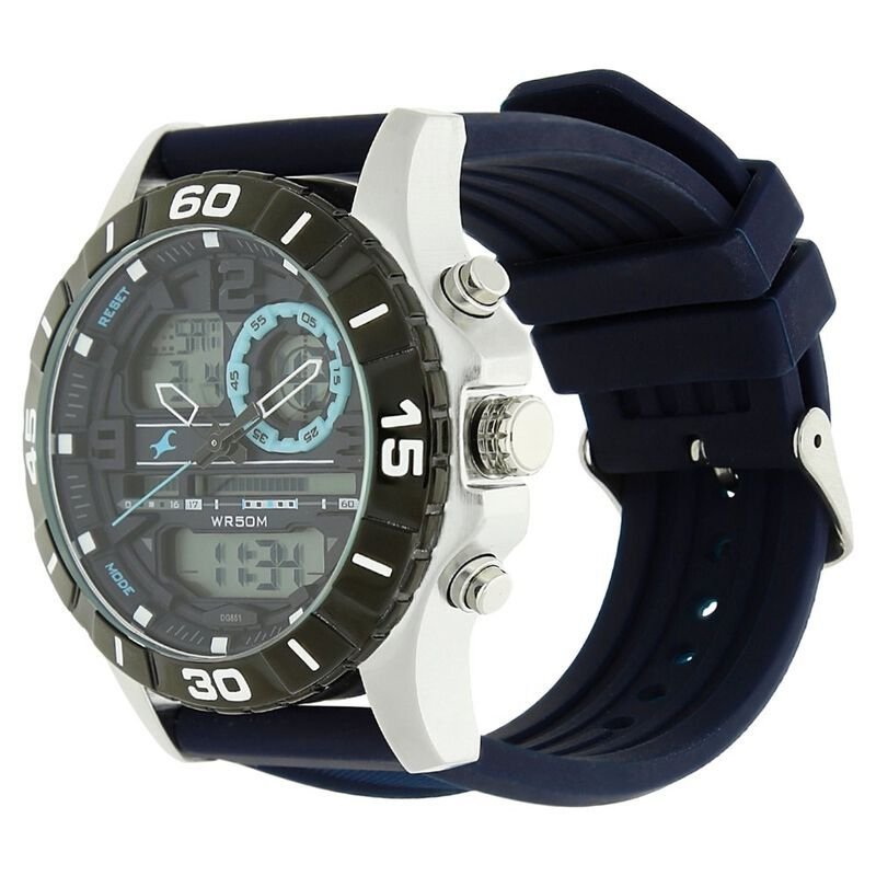 Fastrack NS38035SP02 Quartz Analog Digital Grey Dial Silicone Strap Watch - Image 5