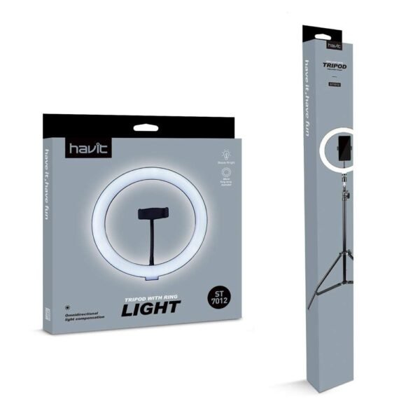 Havit ST7012 Pro Tripod Stand With Ring Light - Image 3
