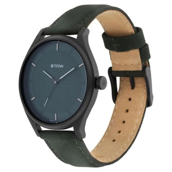 Titan Workwear Green Dial Analog Leather Strap Watch For Men – NS1802NL02 - Image 3