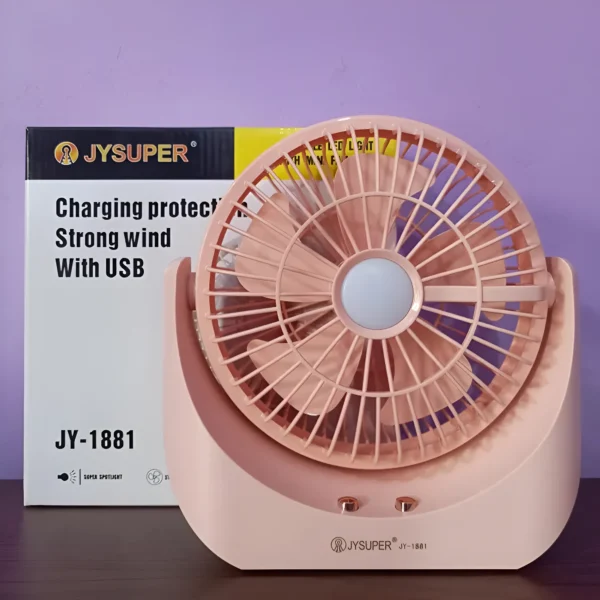 JYSUPER JY-1881 Portable USB Mini Fan with LED Light - Image 2