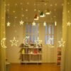 12-Piece Star and Moon LED Lights for Room Decoration – Battery Operated Warm White Night Light Set