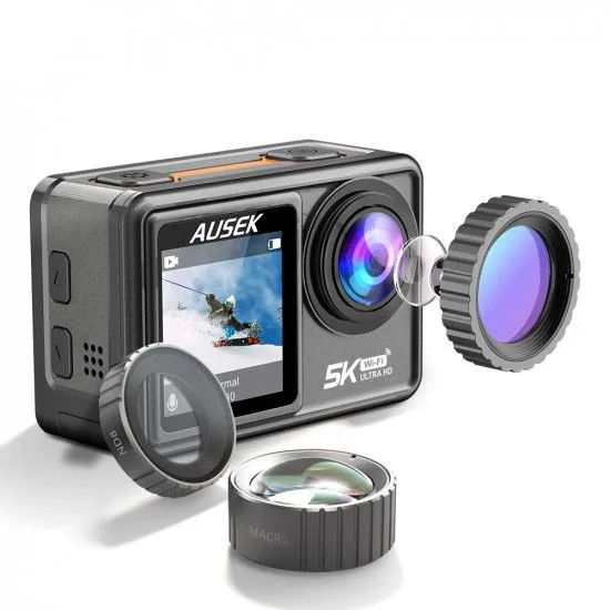 Ausek AT-S81TR Waterproof Dual Display 5K Action Camera - Image 4