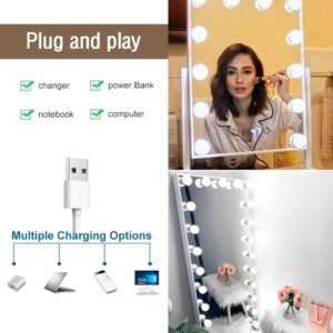 USB LED Makeup Mirror Lights – 10 Bulb Vanity Mirror Light
