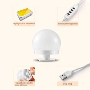 USB LED Makeup Mirror Lights – 10 Bulb Vanity Mirror Light