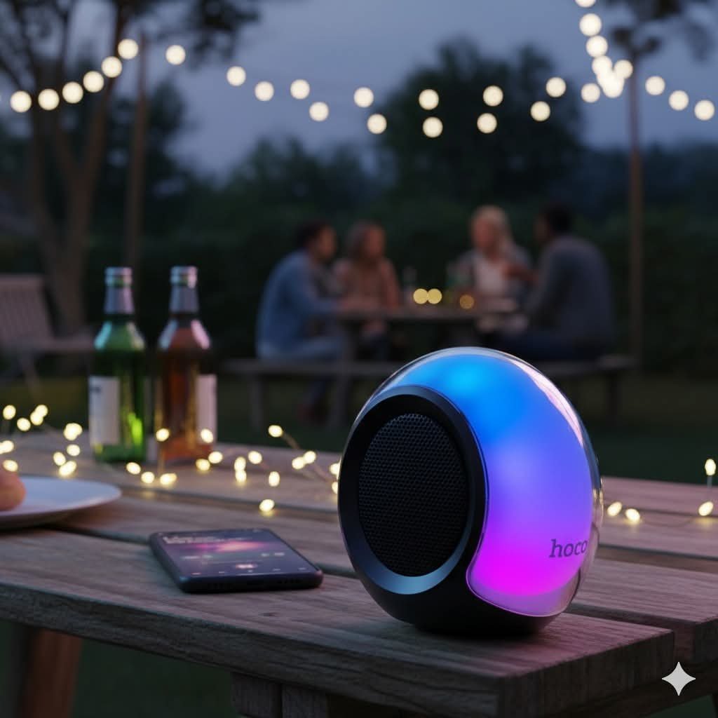 Hoco DS65 Dynamic RGB Bluetooth Speaker – High-Fidelity Stereo Sound, Dual Driver System