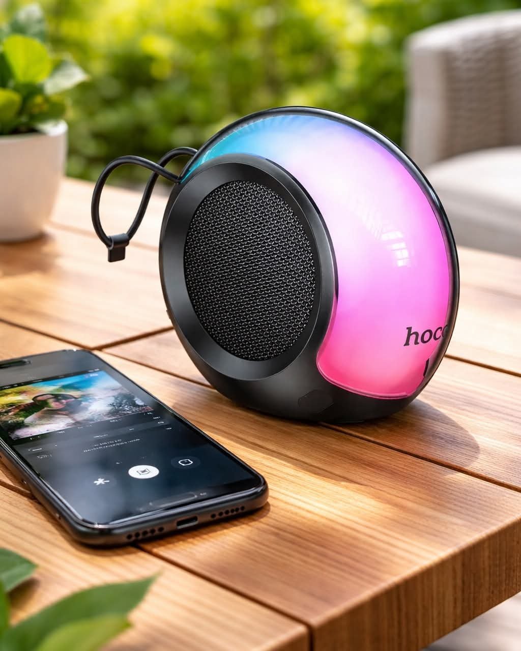 Hoco DS65 Dynamic RGB Bluetooth Speaker – High-Fidelity Stereo Sound, Dual Driver System