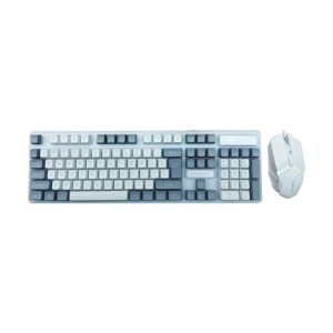 AULA F3061 Wired Keyboard Mouse Combo Gray White