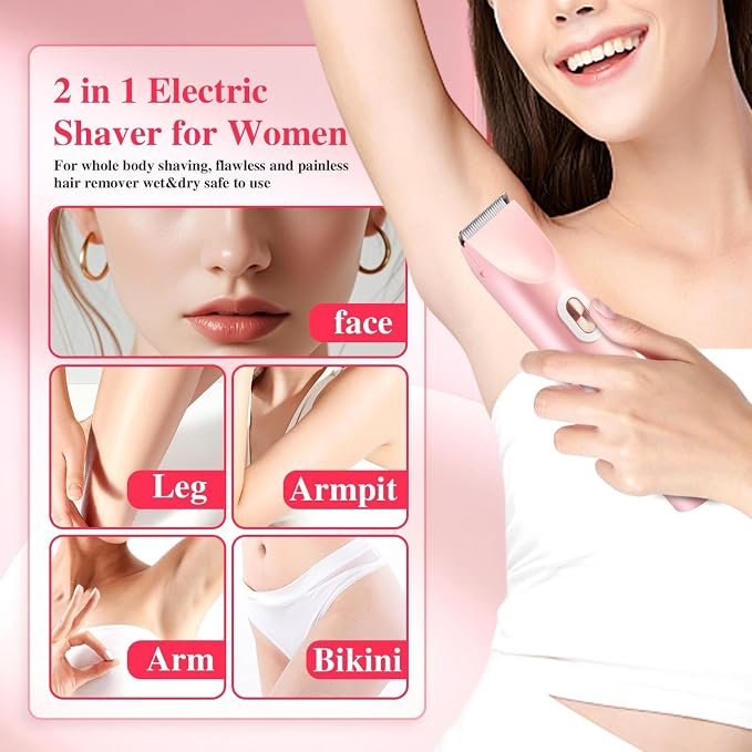 Dual Head Bikini Trimmer | Women Electric Shaver - Image 6