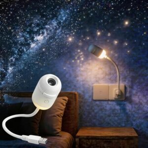 Galaxy Starry Sky Night Light Projector – 2-in-1 Star Projector with 12 Projection Films