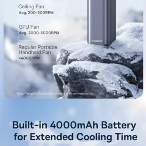 Baseus GoTrip DT1 Fan | 19000RPM Foldable - Image 3