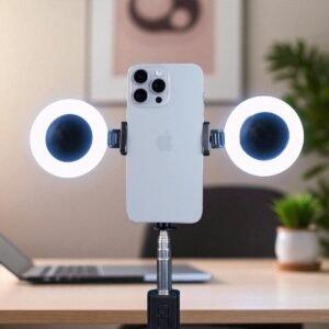 Plokama K9 Pro Tripod Double LED Selfie Stick with Bluetooth Remote
